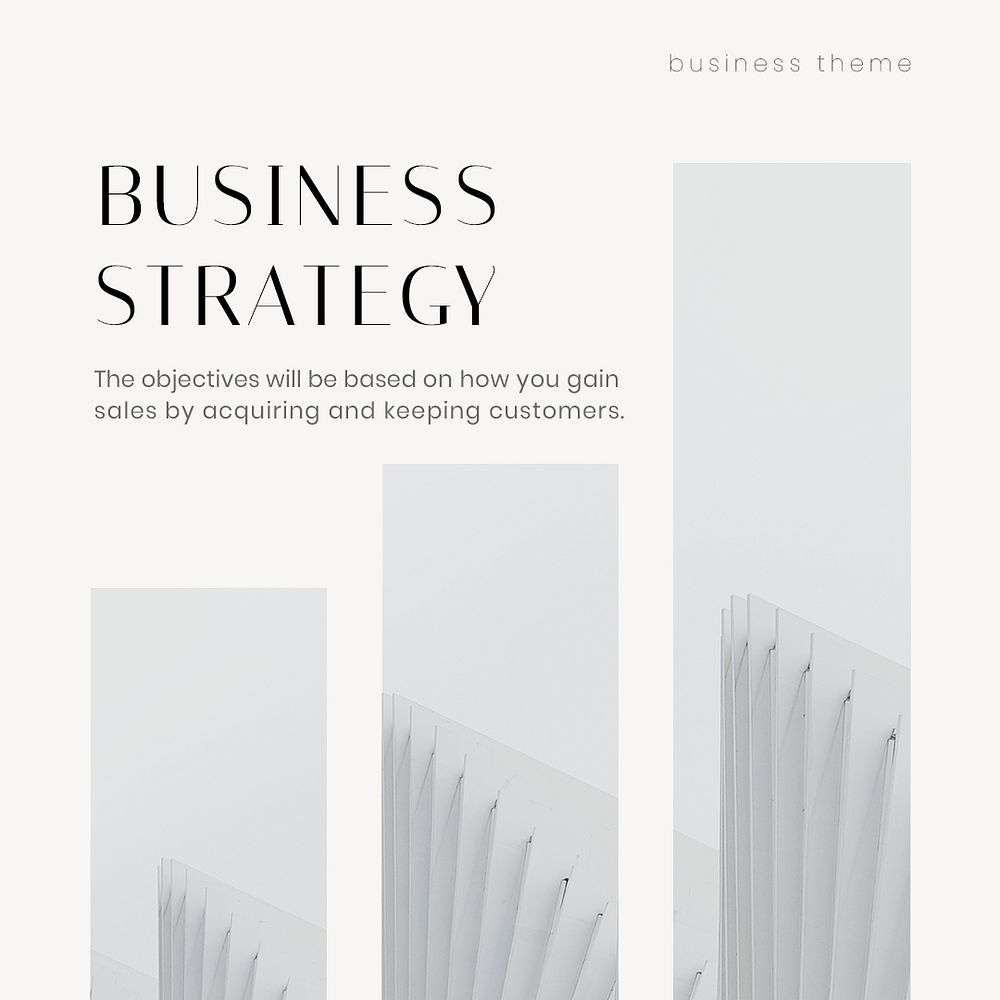 Business strategy Instagram post template, professional presentation psd