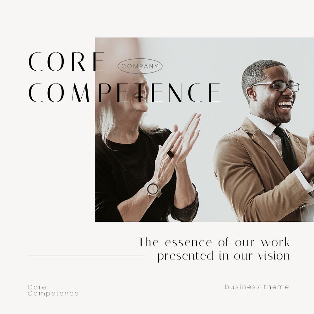 Business competency Instagram post template, modern design psd