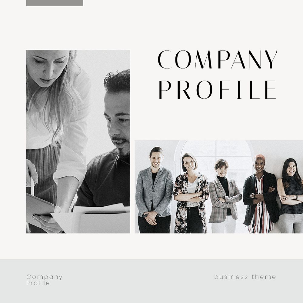 Company profile Instagram post template, business branding psd