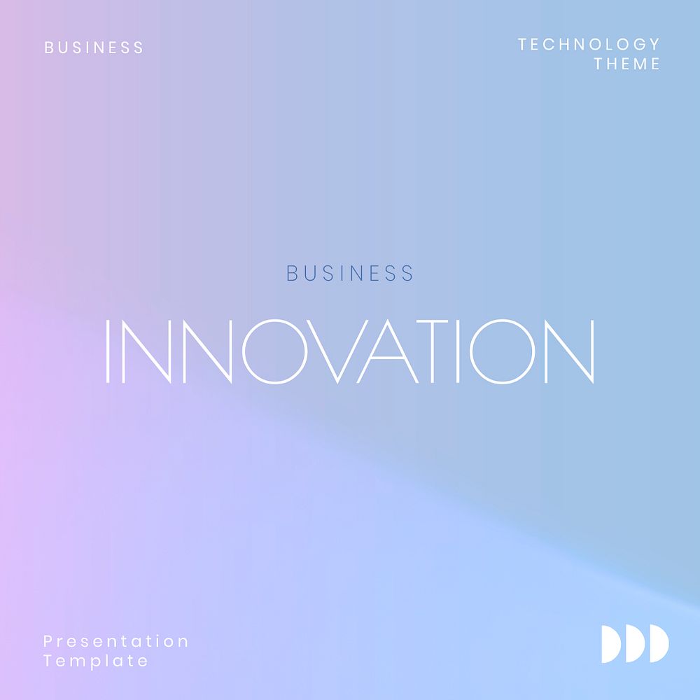 Business innovation Instagram post template, blue pastel psd