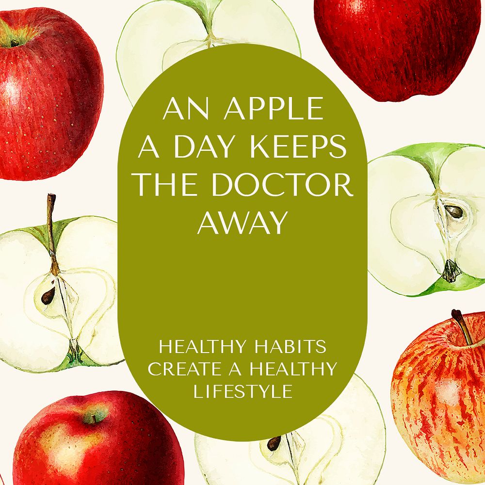 Healthy food Instagram ad template, editable social media post  psd