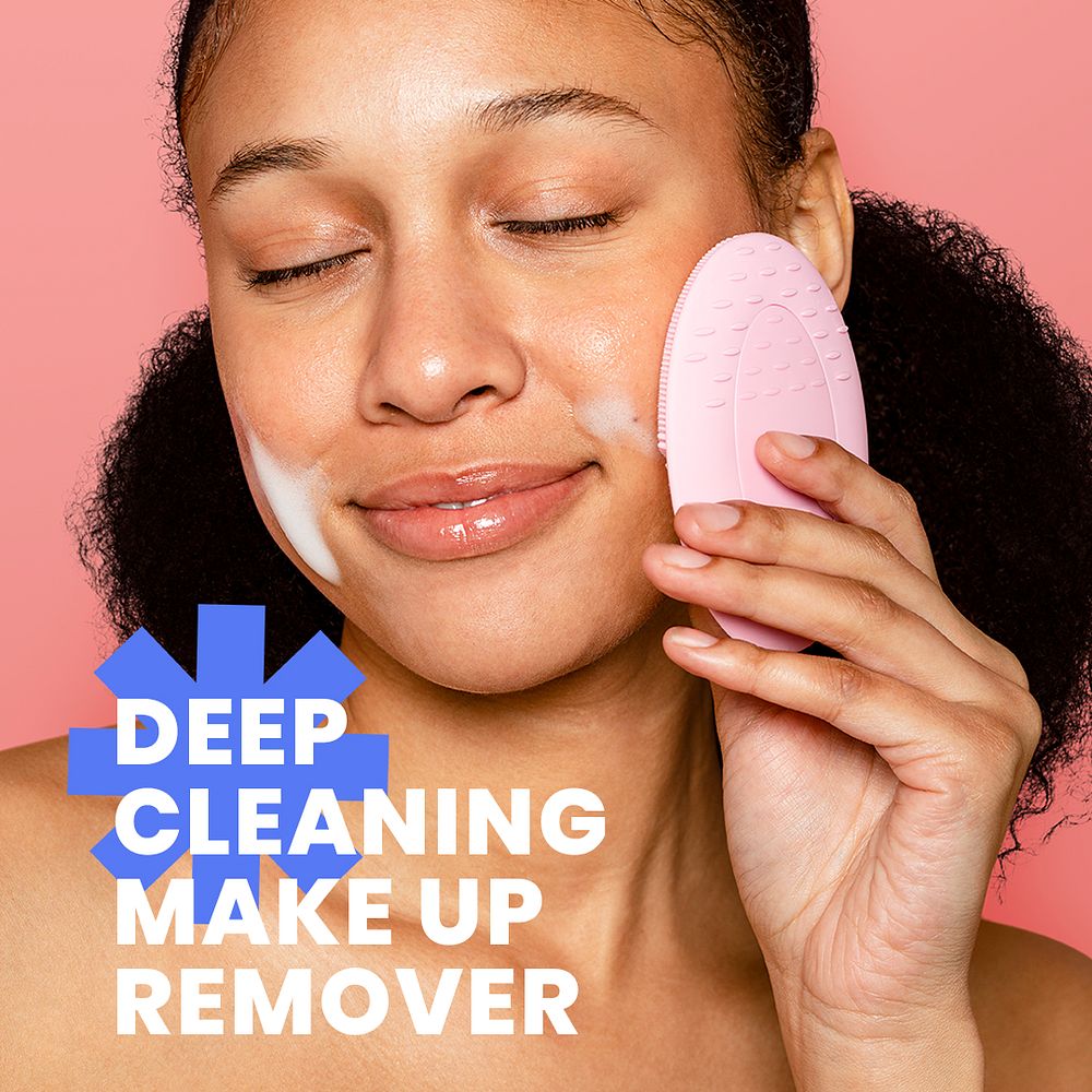Deep cleansing Instagram post template, beauty ad psd