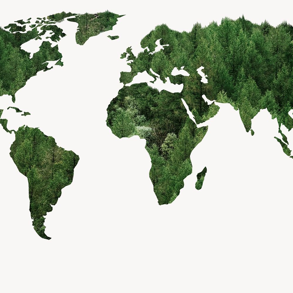 Environment background, green world map design