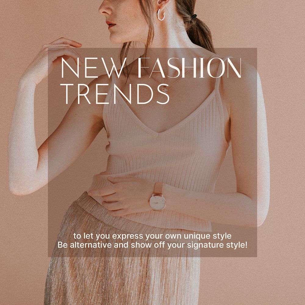 Fashion aesthetic Instagram post template, shopping ad psd