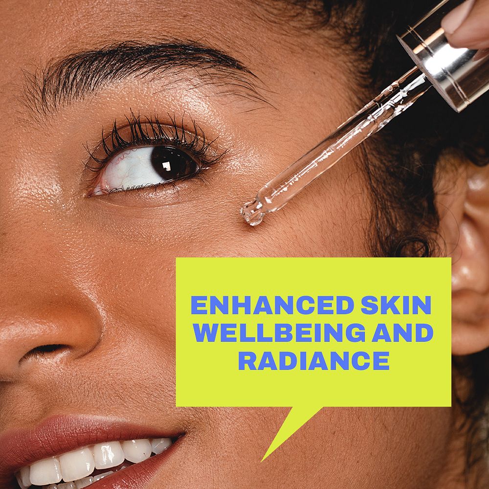 Skincare ad Instagram post template, beauty branding psd