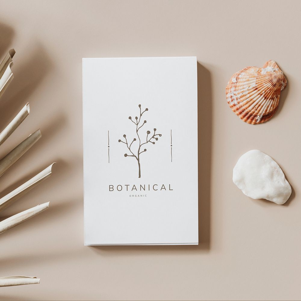 Flyer mockup on a beige background