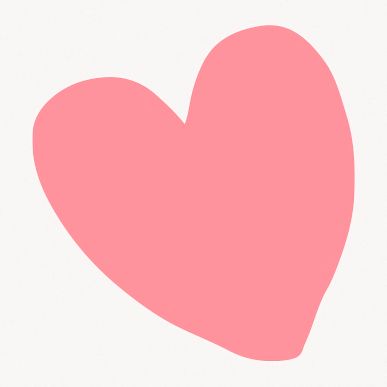 Pink heart collage element, Valentine's day design