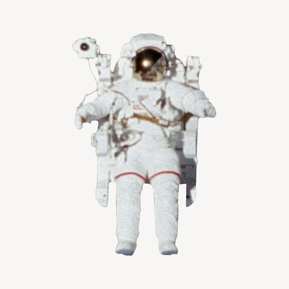 Astronaut collage element, space suit psd