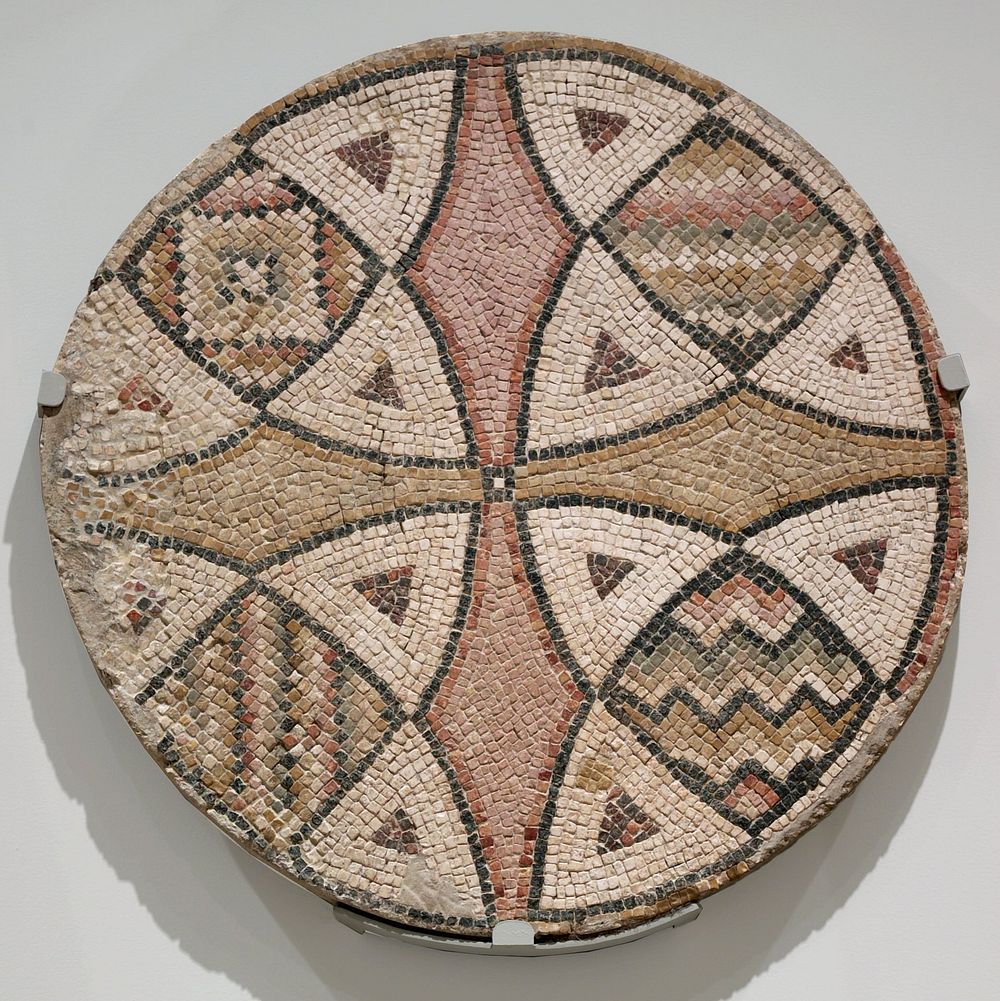Stylized Cross during late 4th&ndash;mid 5th century floor covering in high resolution. Original from the Minneapolis…