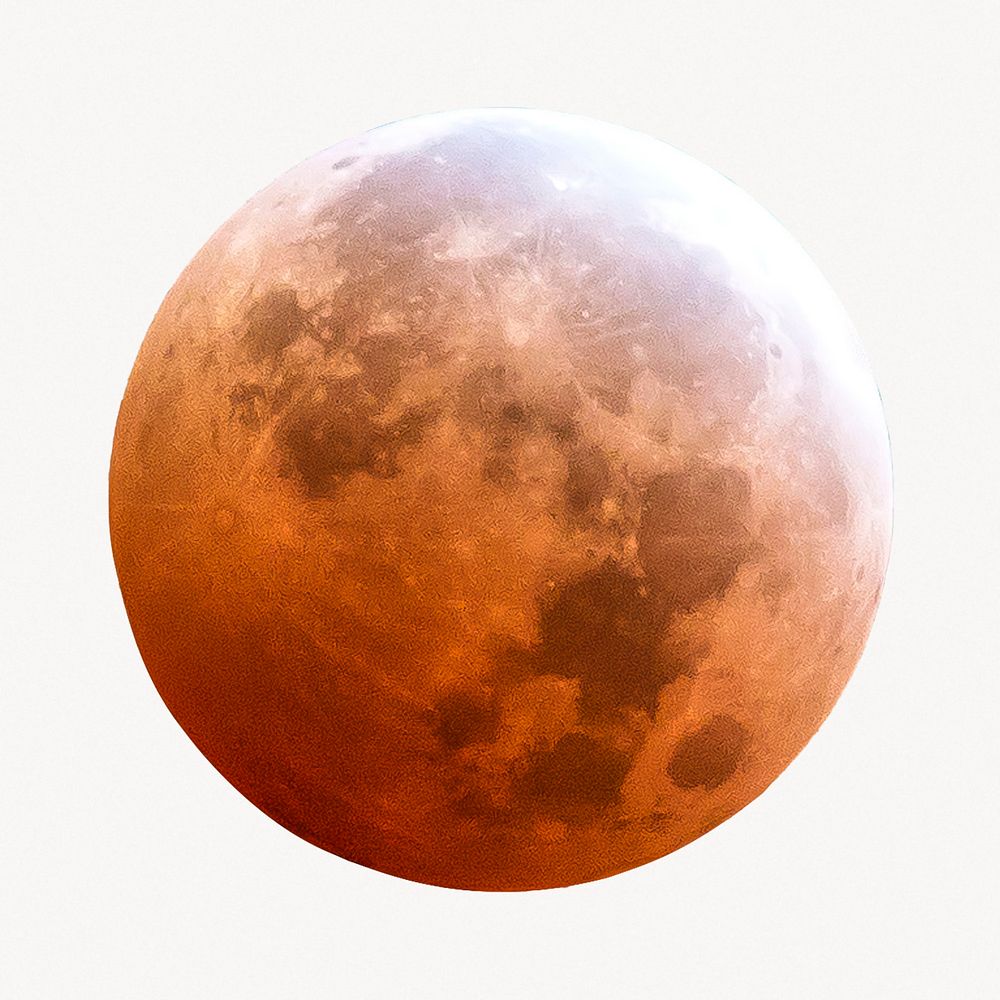 Blood moon, isolated galaxy image