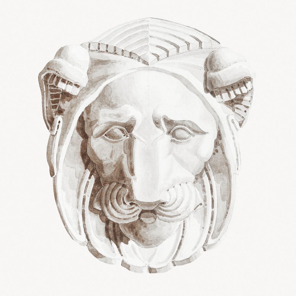 Relief sculpture, vintage illustration