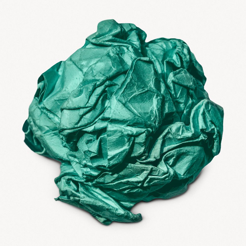 Crumpled paper, isolated object image