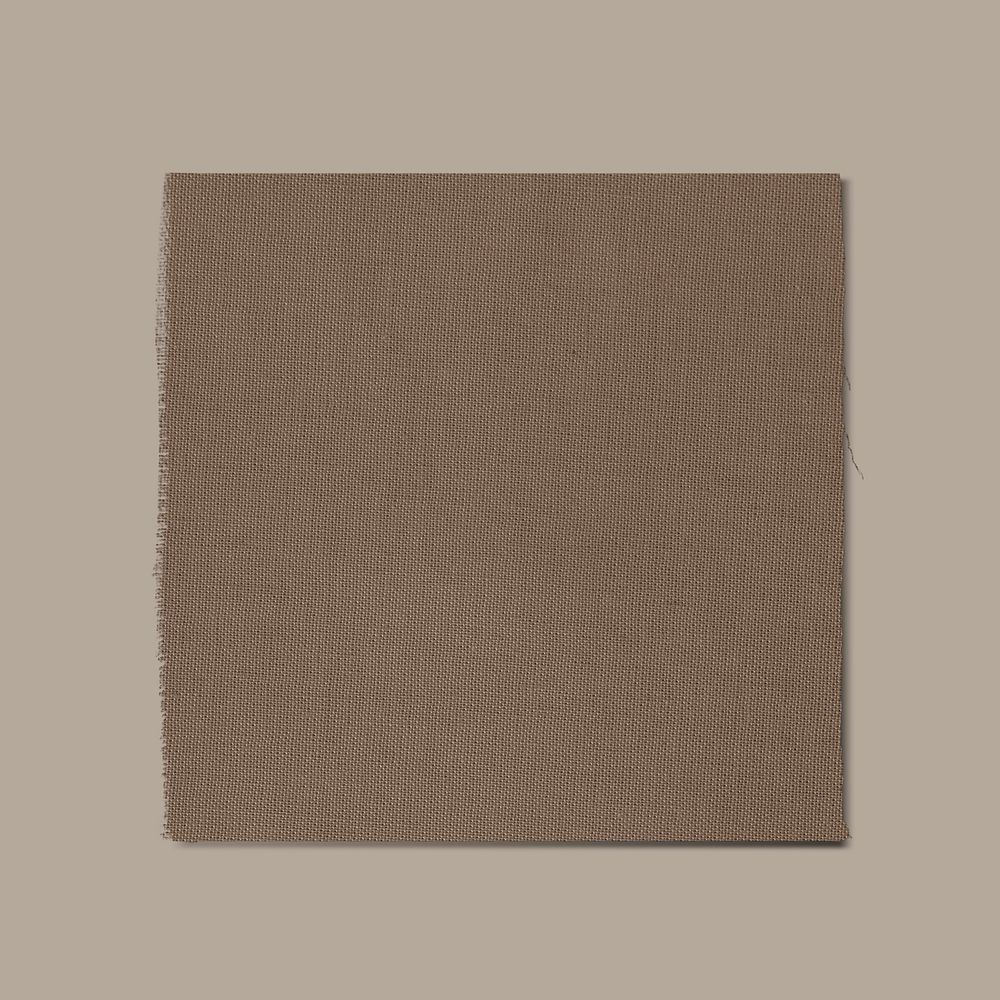 Fabric sample mockup, brown realistic design psd