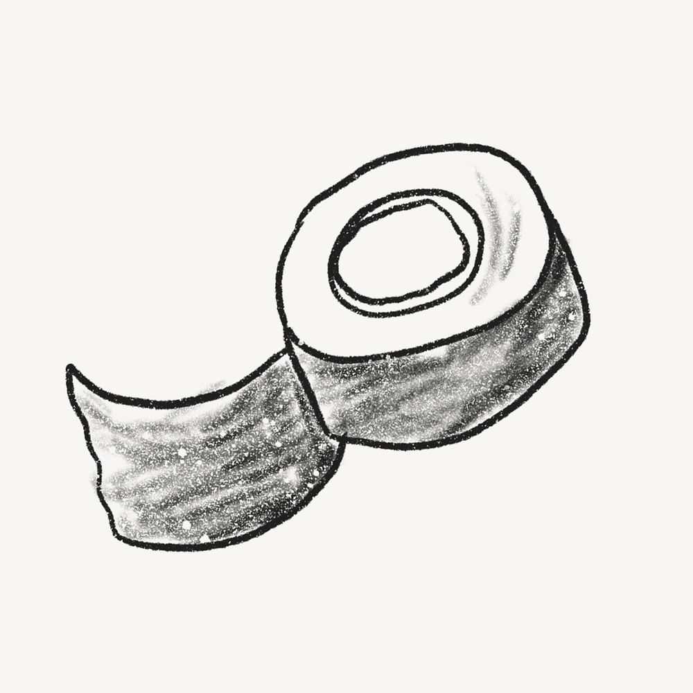 Medical tape, cute bandage doodle psd