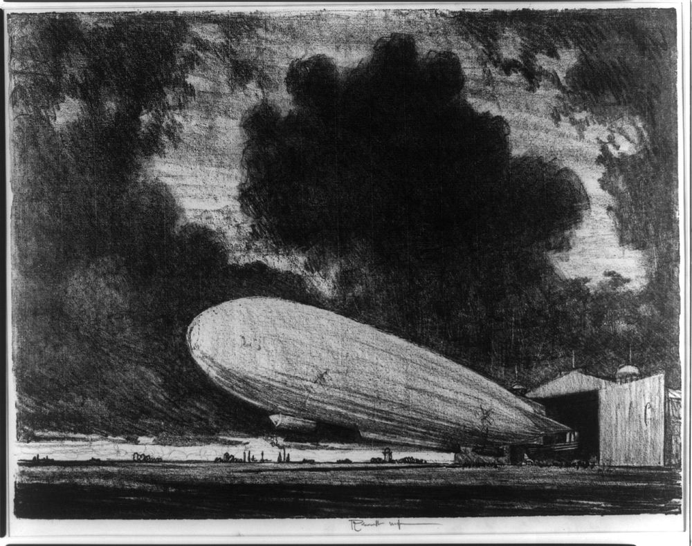 [The Zeppelin starts, no. 2], Pennell, Joseph, 1857-1926, artist