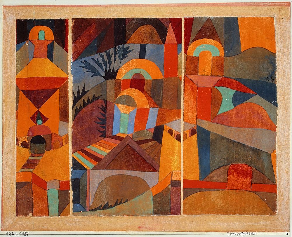 Temple Gardens (1920) by Paul Klee.  