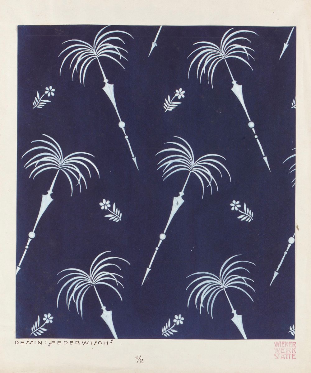 Feather Duster (1922) drawing in high resolution by Dagobert Peche.  