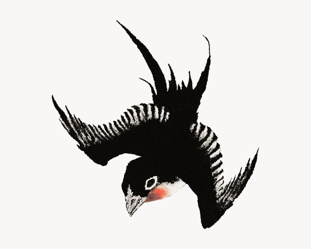 Hokusai's bird.  Remastered by rawpixel. 