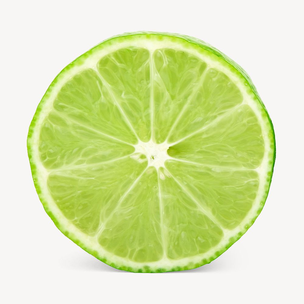 Lime slice, organic fruit image psd