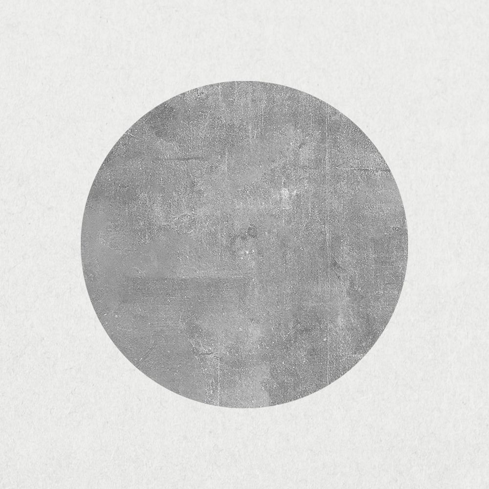 Silver textured circle, geometric shape psd