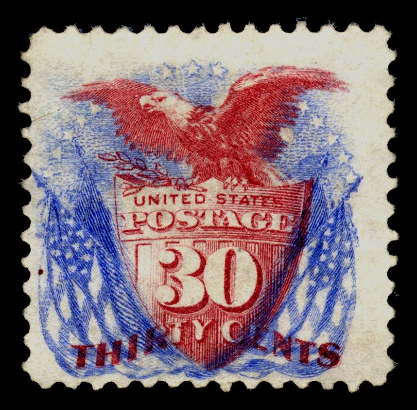 30c Shield, Eagle & Flags re-issue single