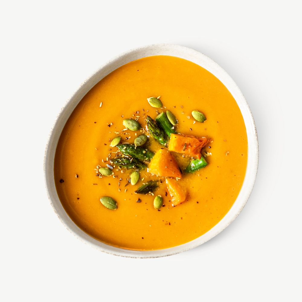 Pumpkin soup  collage element psd