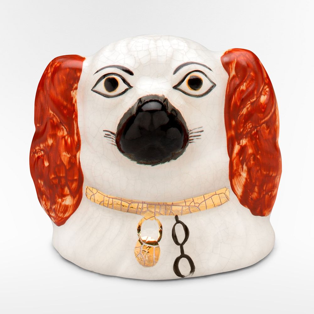 Dog's head ceramic piggy bank (1890) figure. Original public domain image from The Minneapolis Institute of Art. Digitally…
