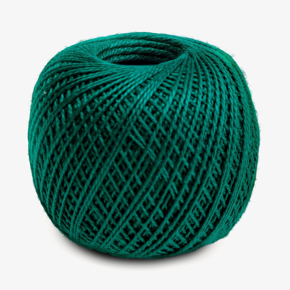 Green yarn isolated design