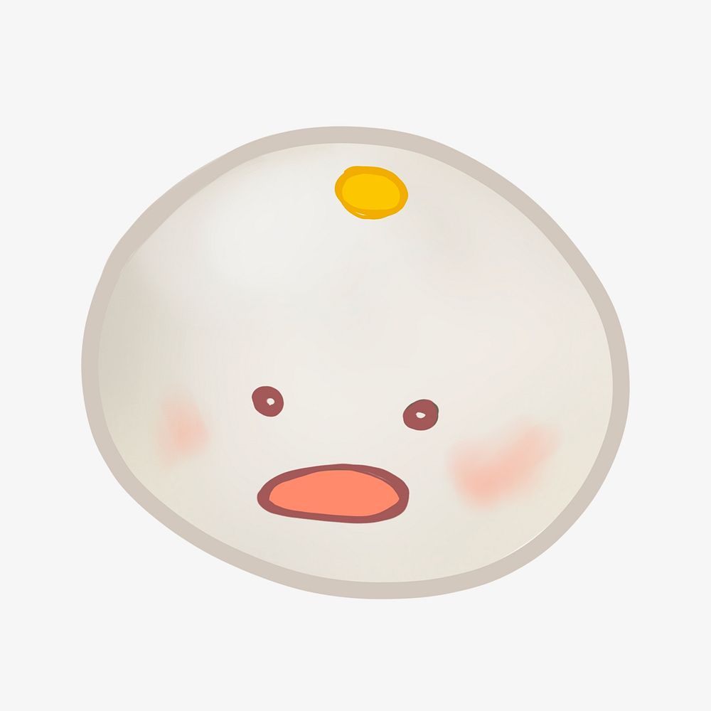 Chinese steamed bun emoji illustration
