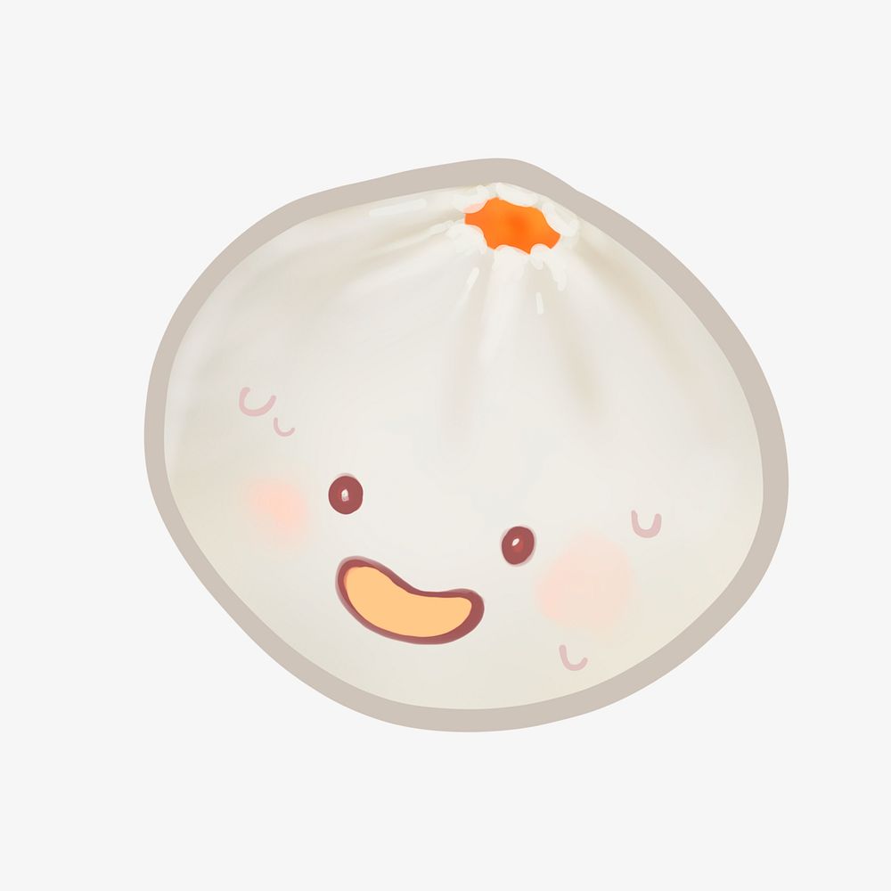 Cute Chinese steamed bun illustration