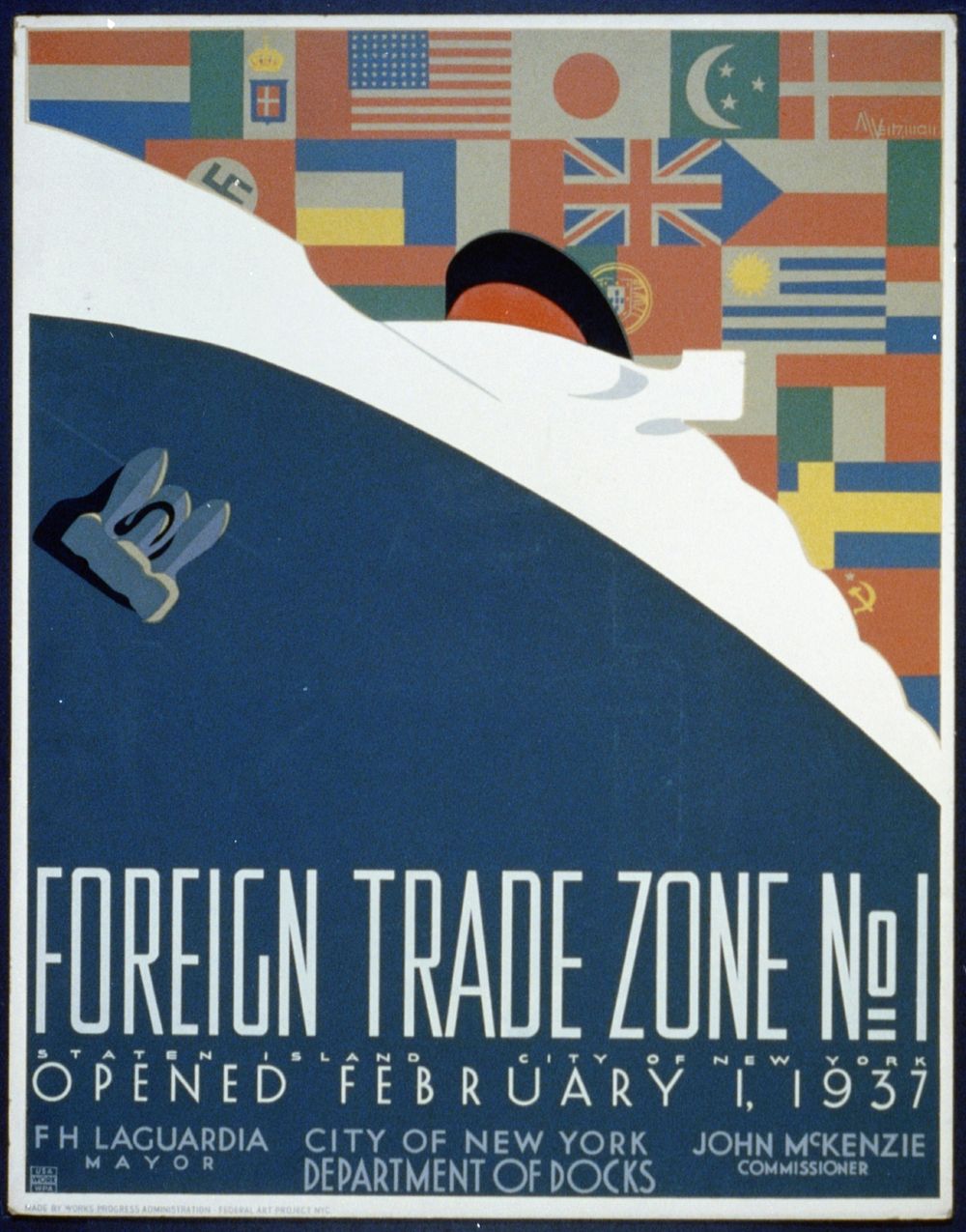 Foreign trade zone no. 1 Staten Island, City of New York, opened February 1, 1937 M. Weitzman.