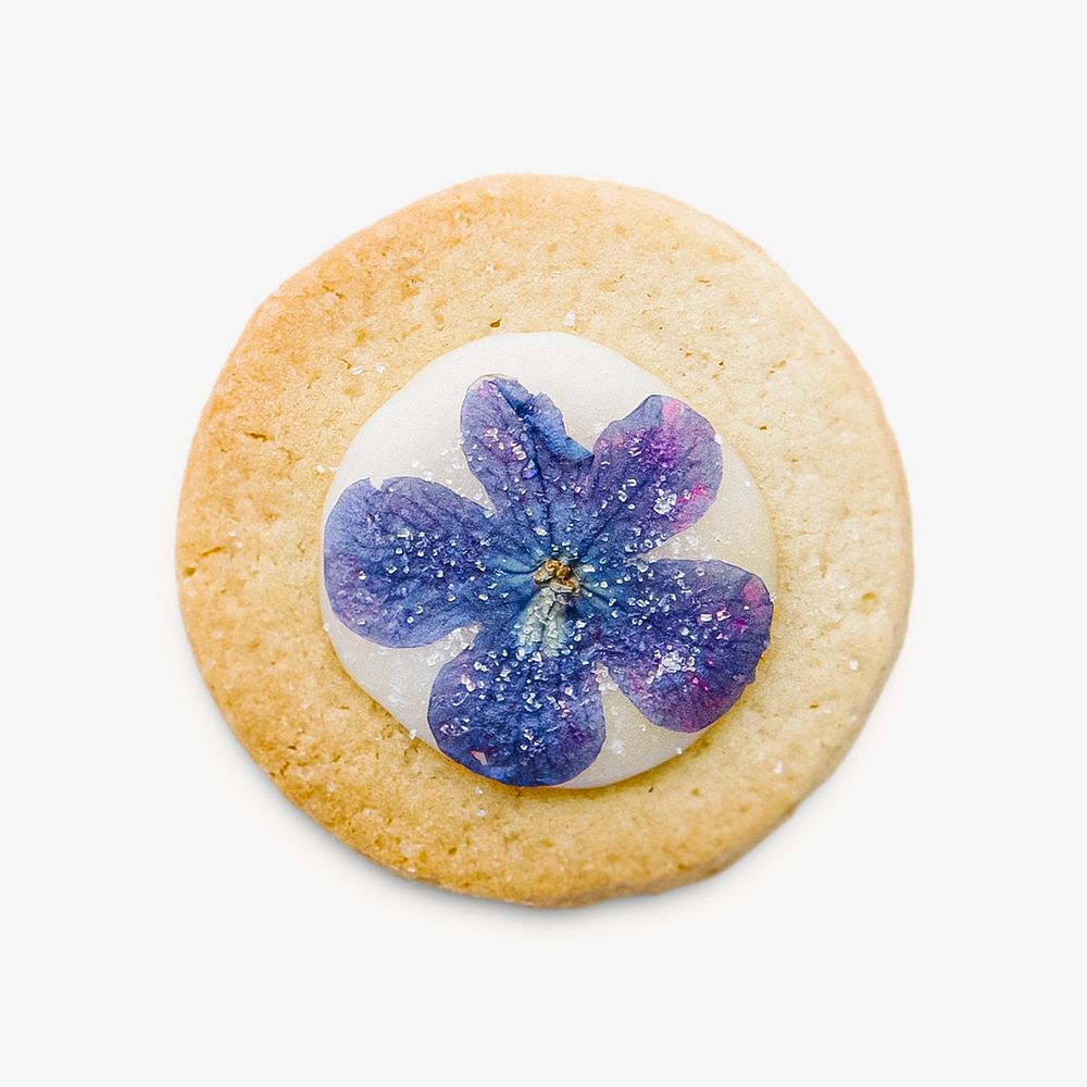 Yummy flower cookie, elegant dessert