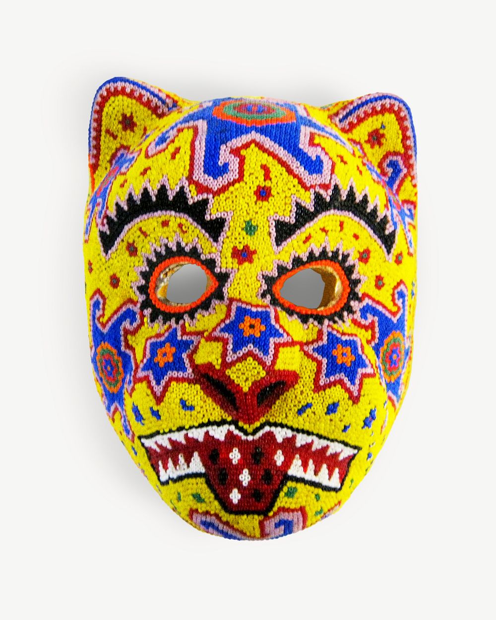 Colorful cat face mask clipart psd.    Remastered by rawpixel