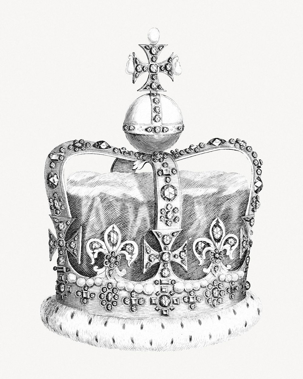 Queen crown illustration.    Remastered by rawpixel