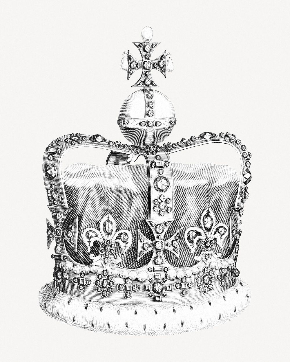 Royal crown clipart psd.    Remastered by rawpixel