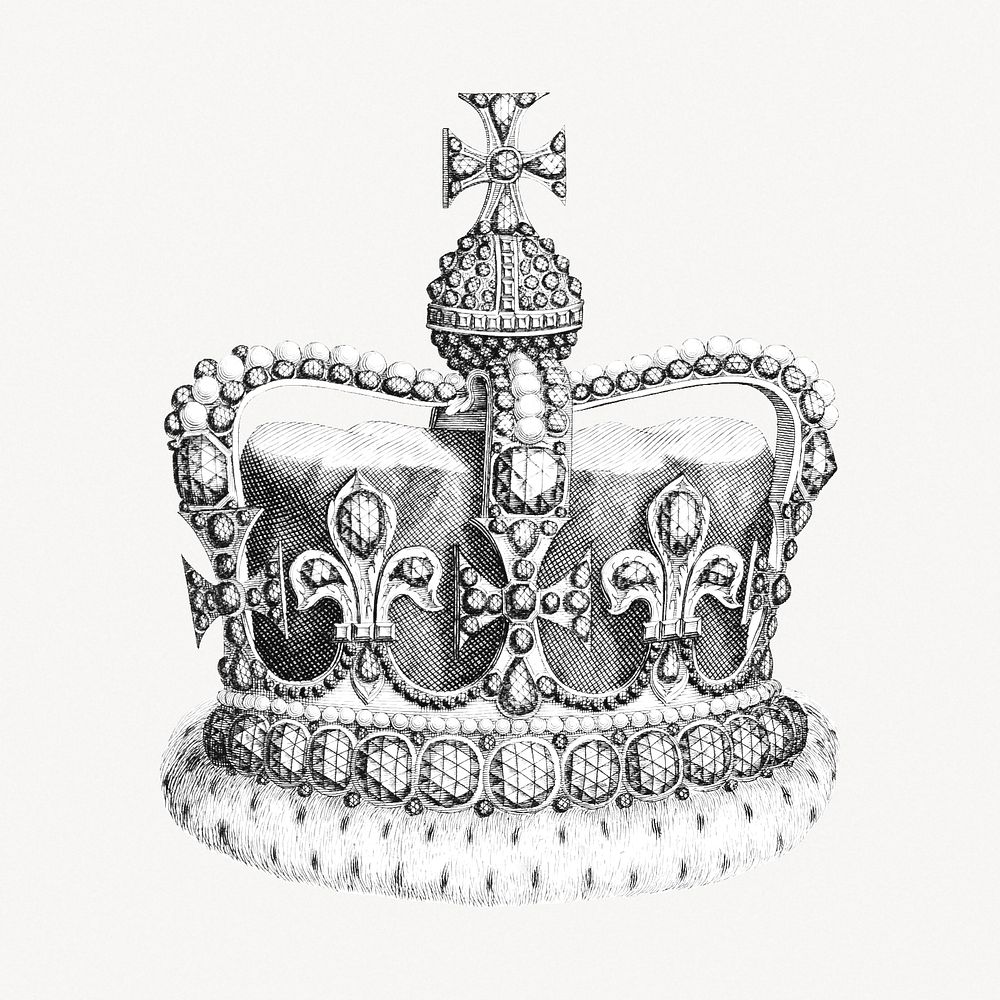 Royal crown illustration.    Remastered by rawpixel