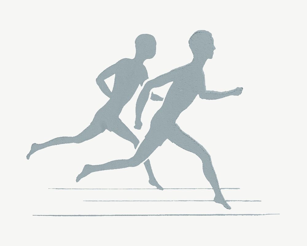 Silhouette runners, athlete clipart psd.   Remixed by rawpixel.