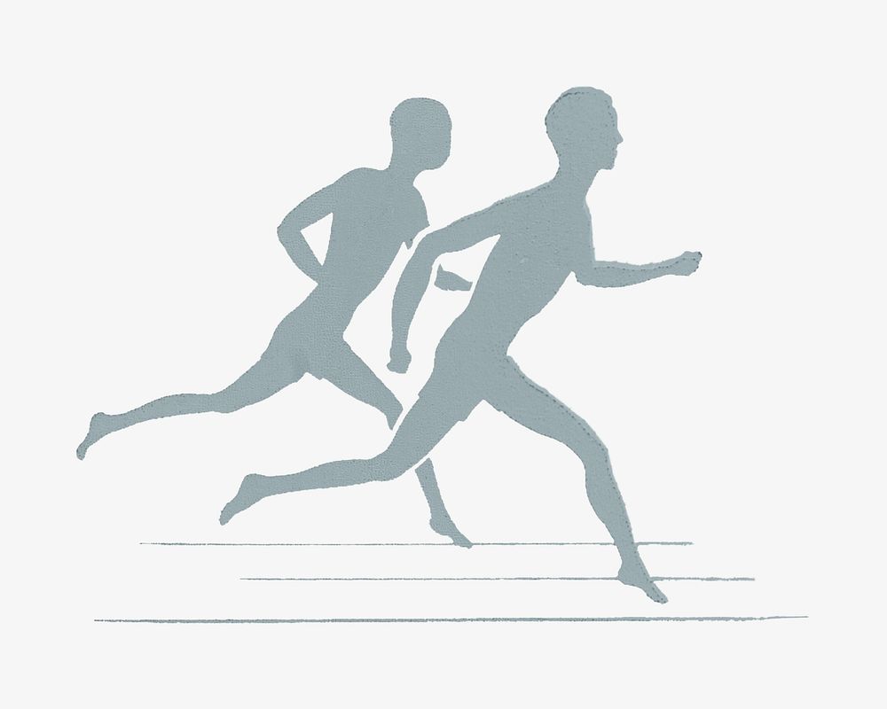 Silhouette runners, athlete illustration.   Remixed by rawpixel.