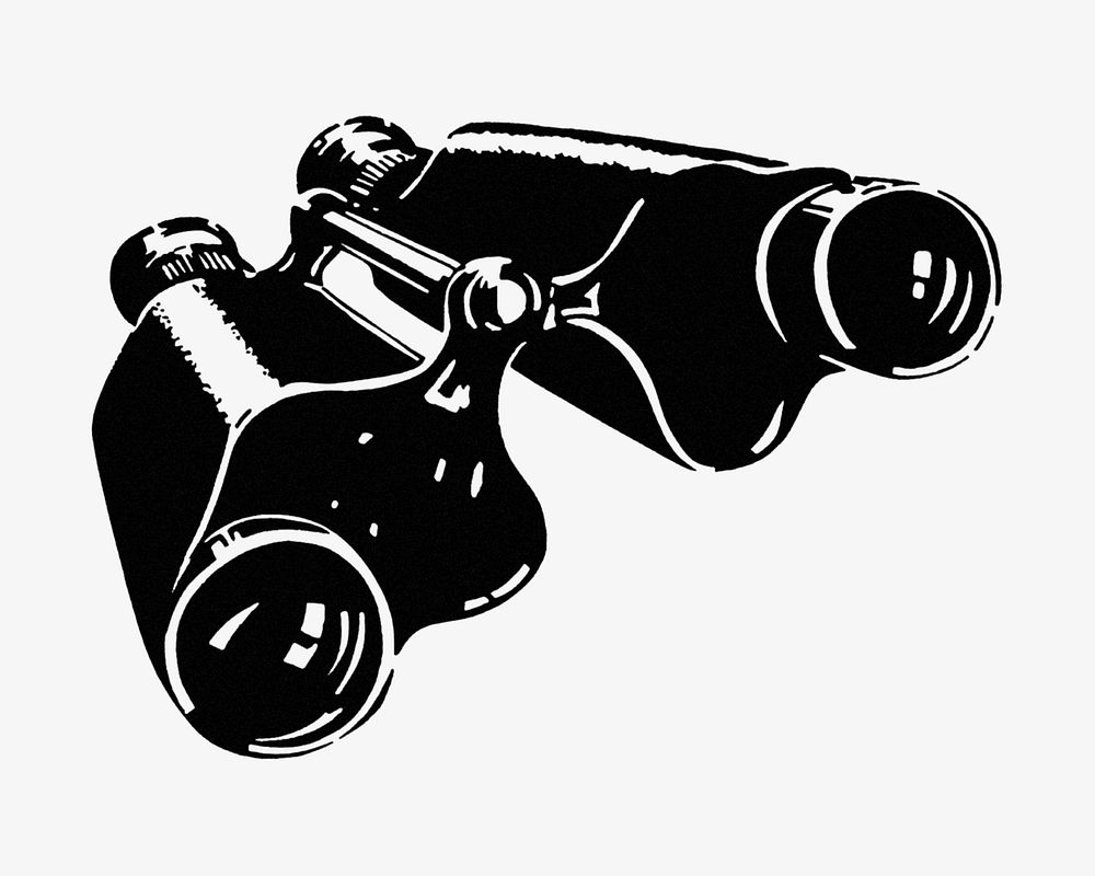 Vintage binoculars illustration.   Remixed by rawpixel.