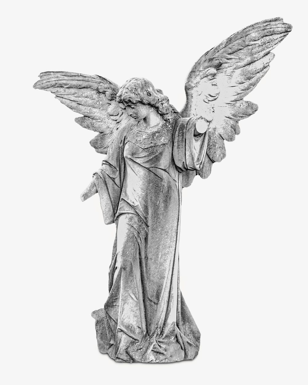 Angel statue isolated design