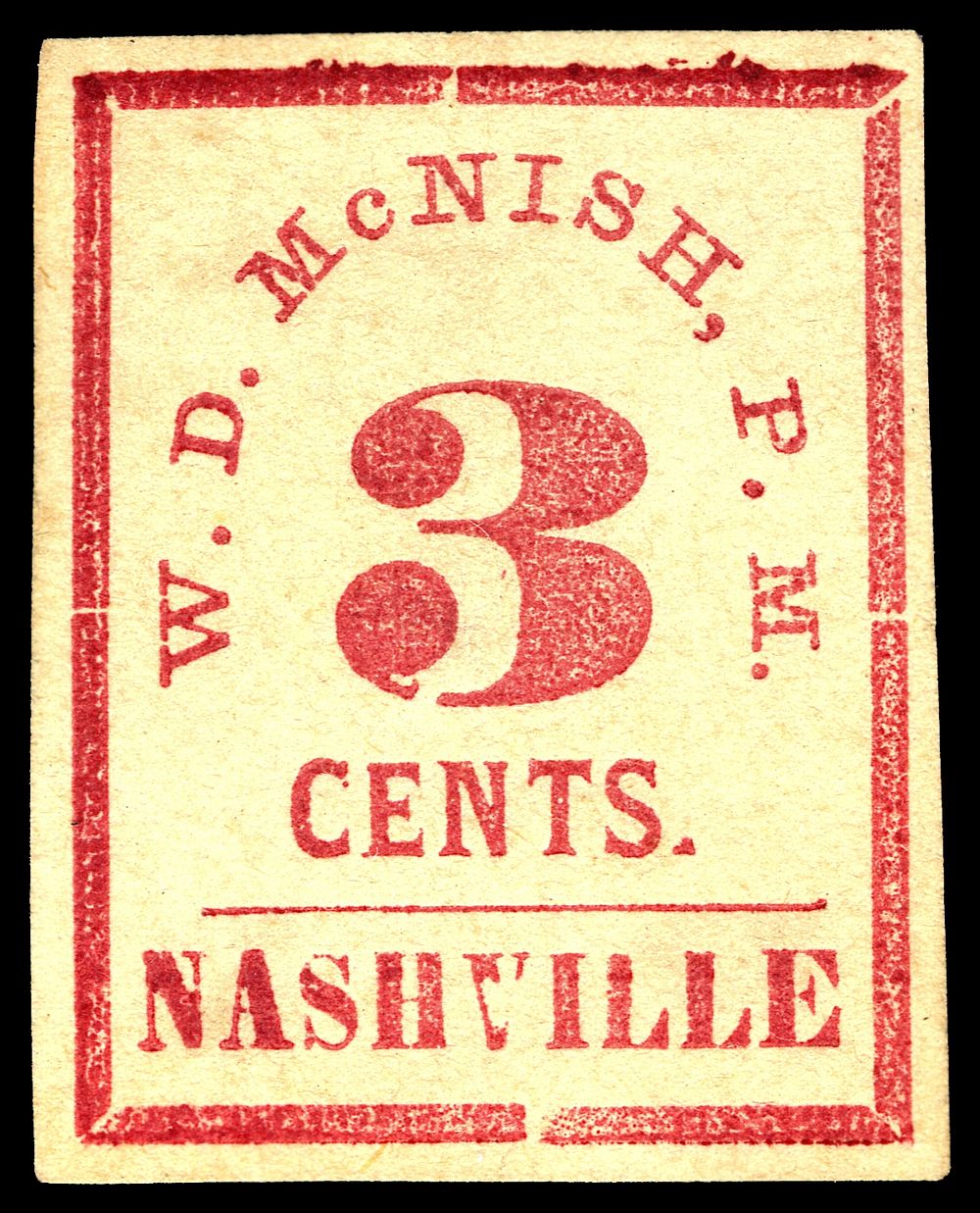 3c Nashville, TN postmaster provisional single