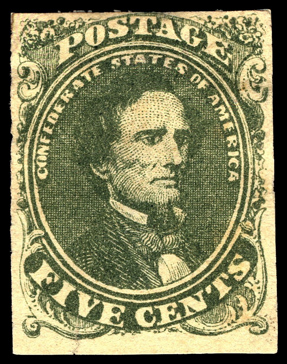 5c Jefferson Davis single