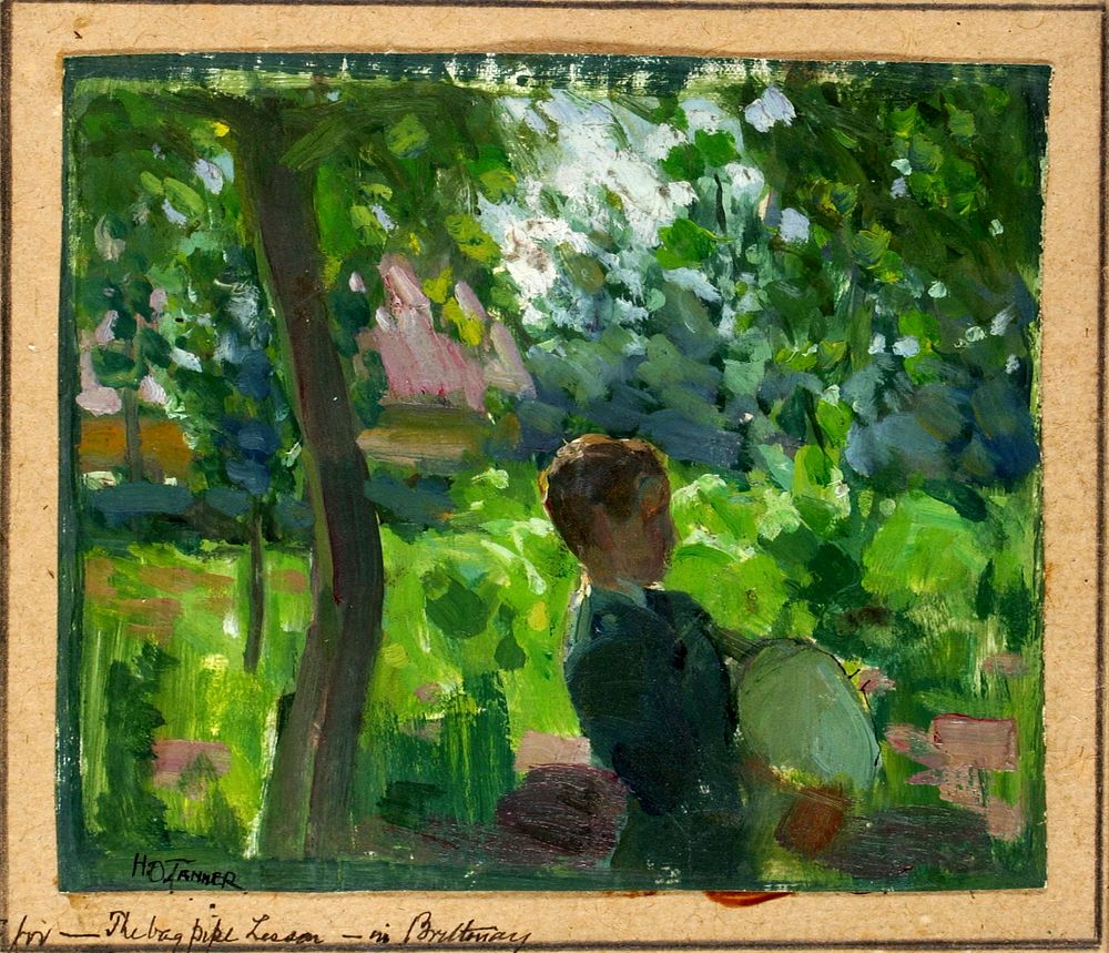 Study for the Bagpipe Lesson, Henry Ossawa Tanner