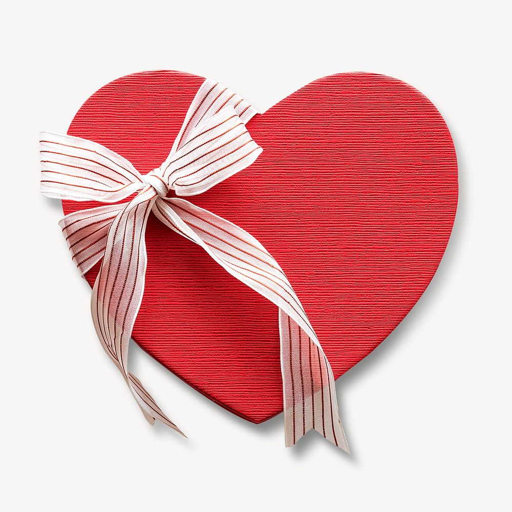 Heart gift box isolated design