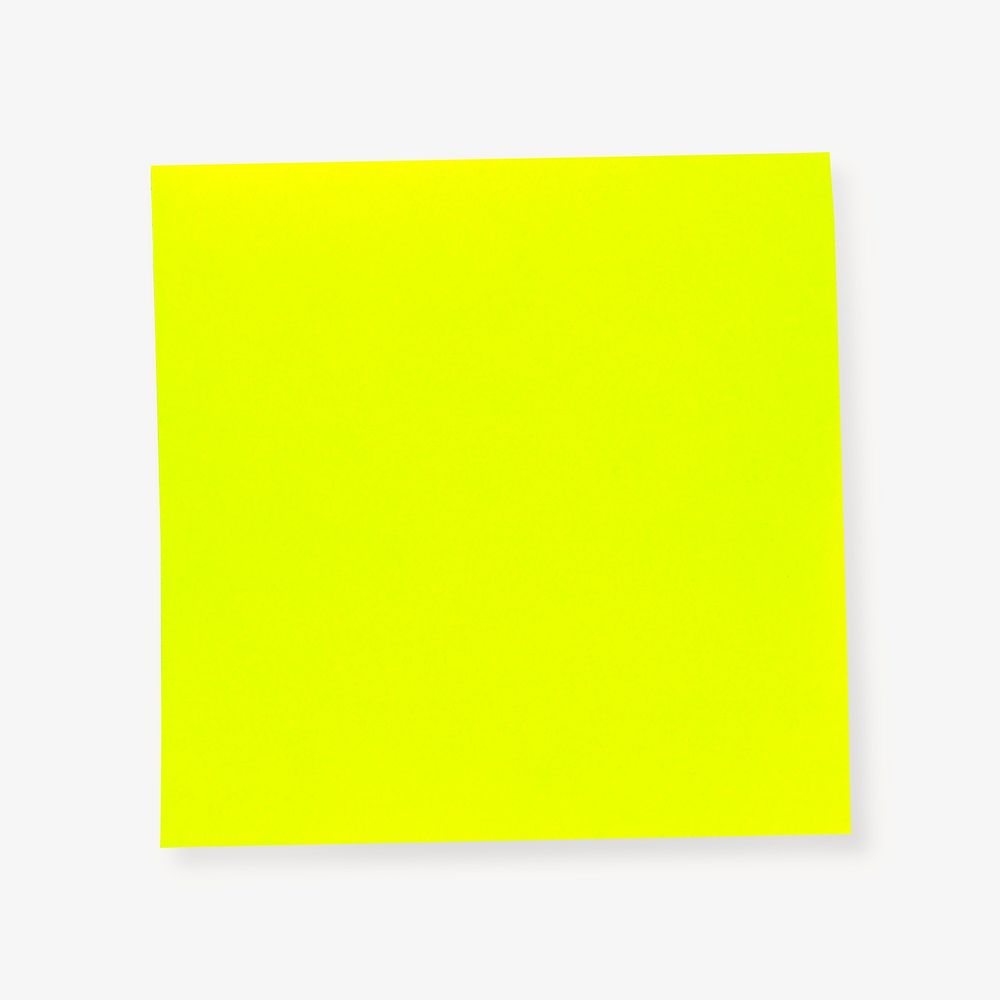 Yellow sticky note isolated design