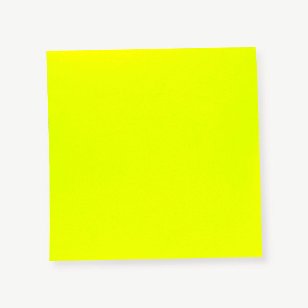 Yellow sticky note collage element psd
