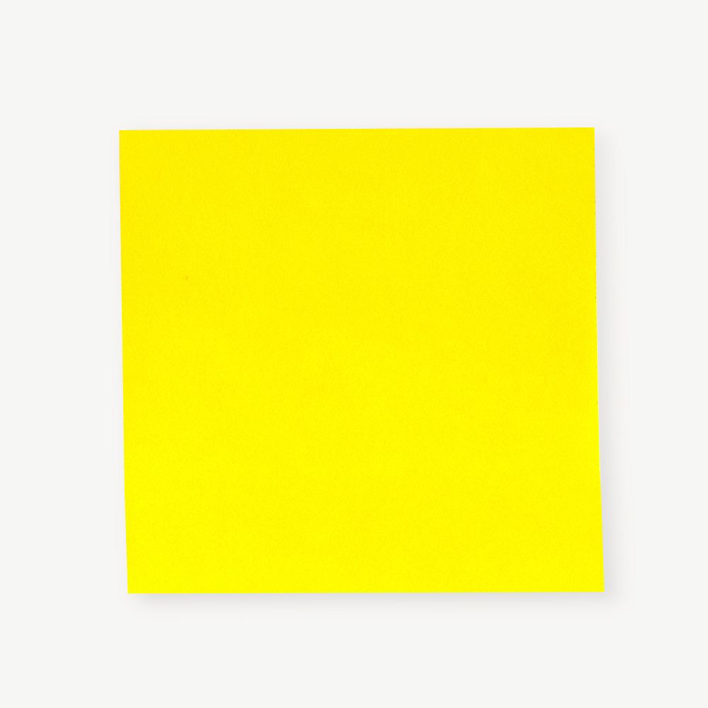 Yellow sticky note collage element psd