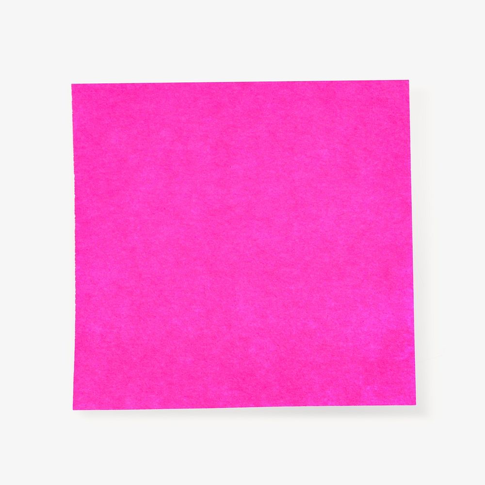 Pink sticky note isolated design