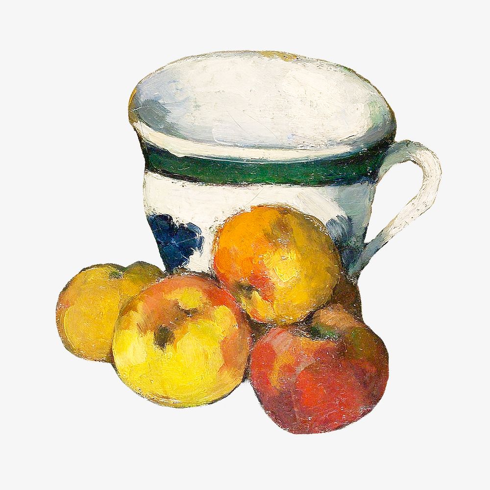  Paul Cezanne&rsquo;s Cup, still life painting.  Remixed by rawpixel.