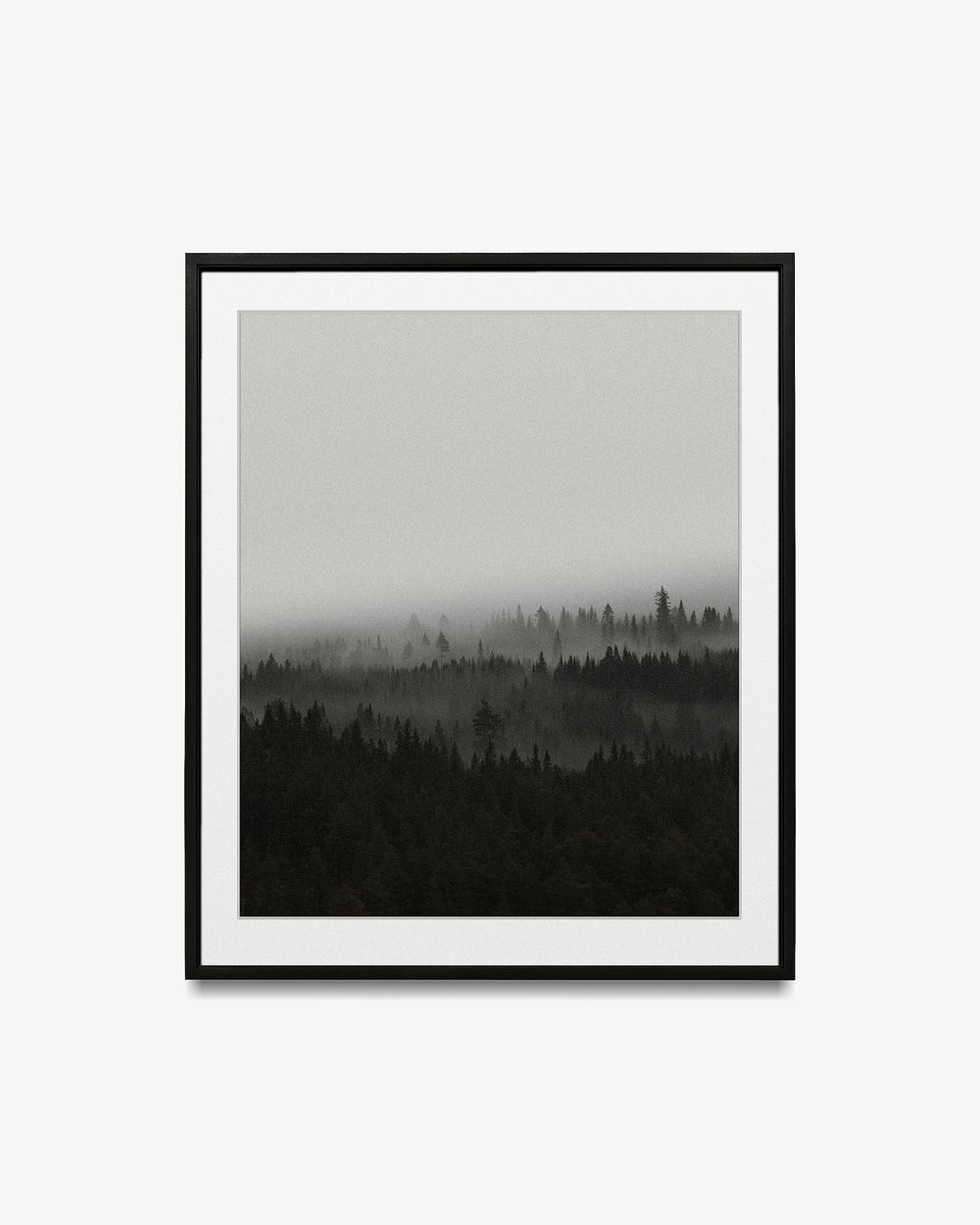 Black picture frame mockup illustration